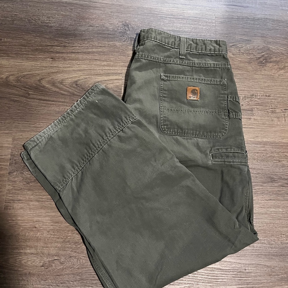 Vintage Carhartt rare moss green double knee jeans